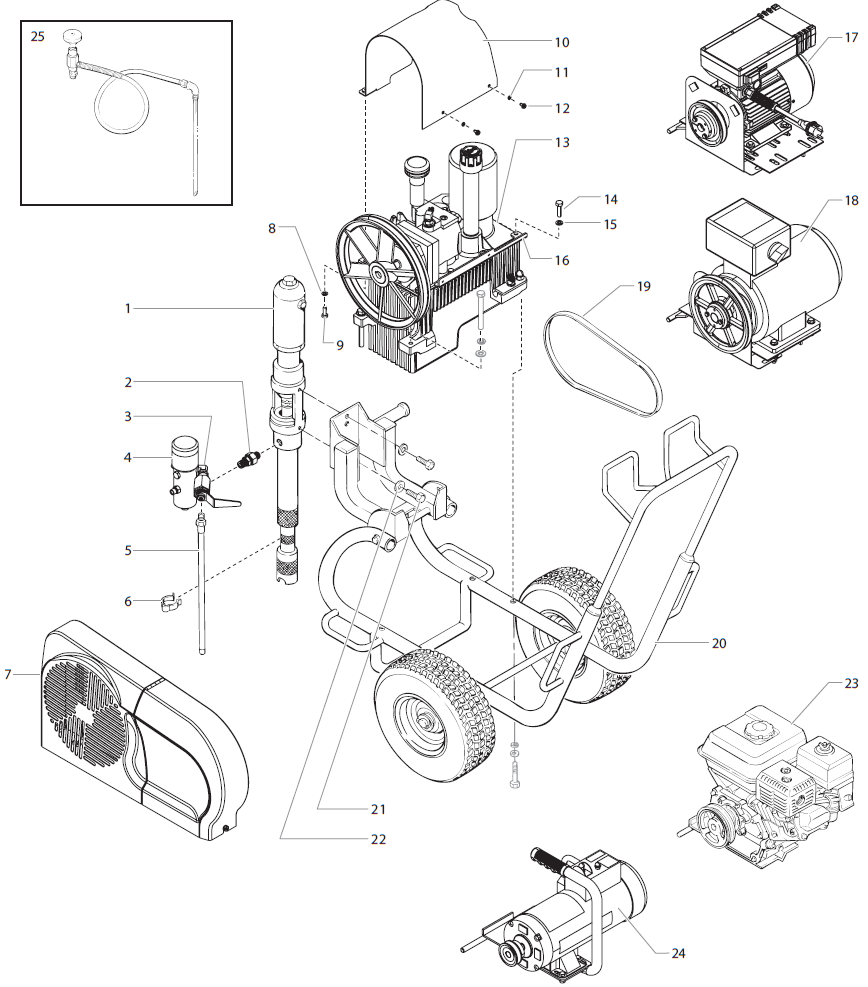 PowrTwin 12000 Plus DI Main Assembly Parts